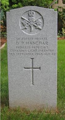 Headstone of D. P. Hanchar.