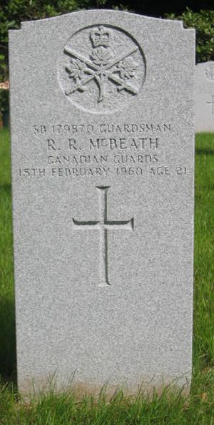 Headstone of R. R. McBeath.