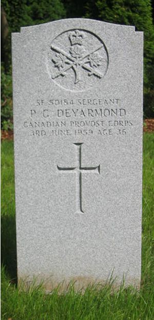 Headstone of P. C. Deyarmond.