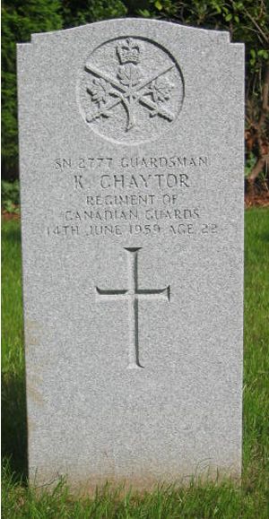 Headstone of K. Chaytor.