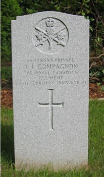 Headstone of J. I. Compagnon.