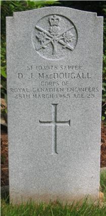 Headstone of D. J. MacDougall.