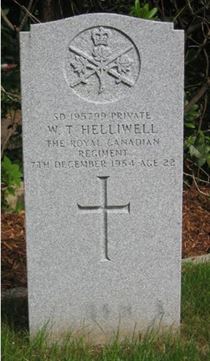 Headstone of W. T. Helliwell.