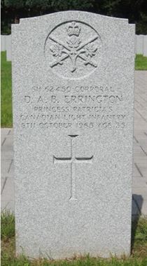 Headstone of D. A. B. Errington.