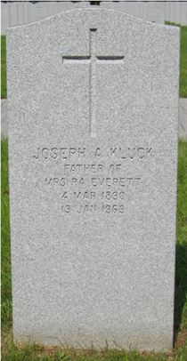 Headstone of Joseph Anthony Kluck.