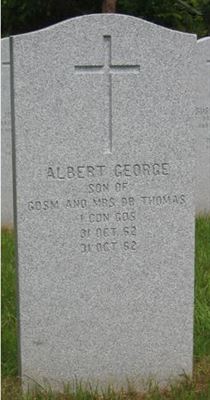 Headstone of Albert George Thomas.