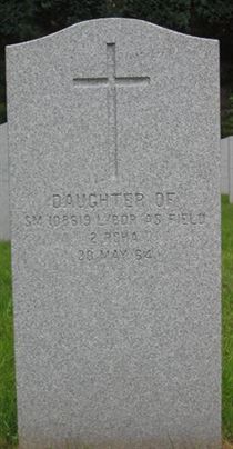 Headstone of Infant Daughter Field.