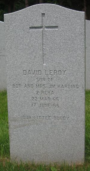 Headstone of David Leroy Harding.