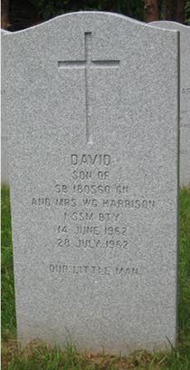 Headstone of David Harrison.