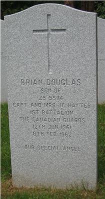 Headstone of Brian Douglas Hayter.