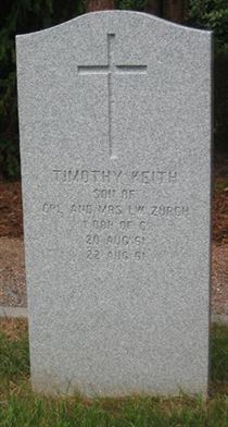 Headstone of Timothy Keith Zurch.
