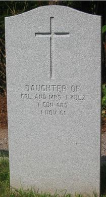 Headstone of Infant Daughter Kulz.