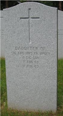 Headstone of Infant Daughter Unger.
