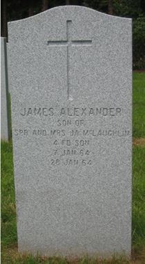 Headstone of James Alexander McLaughlin.
