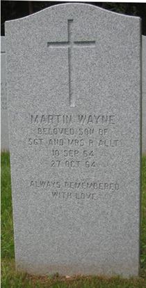 Pierre tombale de Martin Wayne Allt.
