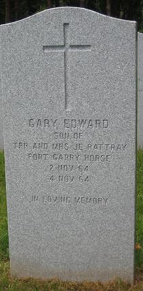 Headstone of Gary Edward Rattray.