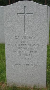 Headstone of Calvin Roy Osmond.