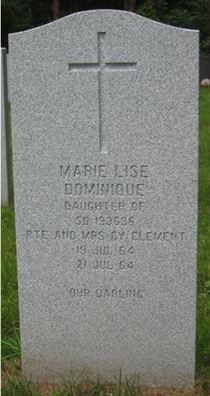 Headstone of Marie Lise Dominique Clement.