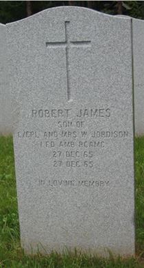 Headstone of Robert James Jordison.