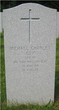 Headstone of Michael Charles Guy.