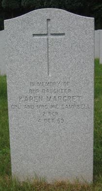 Headstone of Karen Margret Campbell.