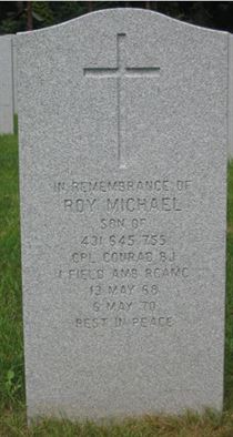 Headstone of Roy Michael Conrad.