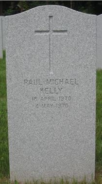 Headstone of Paul Michael Kelly.