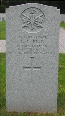Pierre tombale de C. G. King.