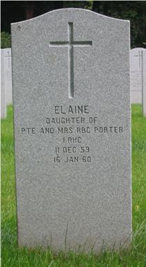 Headstone of Elaine Porter.