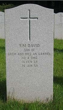 Headstone of Kim David Gabriel.