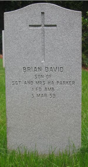 Headstone of Brian David Parker.