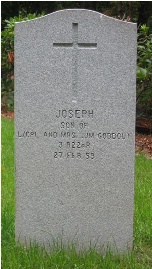 Headstone of Joseph Godbout.