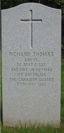 Headstone of Richard Thomas Heyman.