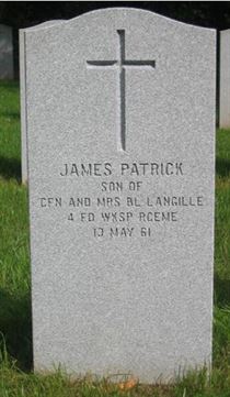 Pierre tombale de James Patrick Langille.
