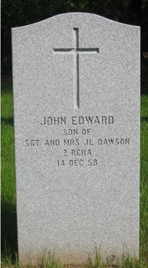 Headstone of John Edward Dawson.