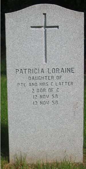 Headstone of Patricia Loraine Latter.