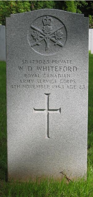Headstone of W. D. Whiteford.
