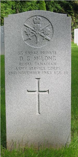 Headstone of D. G. McLong.
