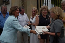 Deputy Mayor Madame Rausch of Metz and Tracy Braun, Project Team