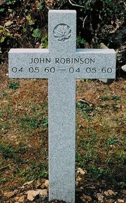 Headstone of John Robinson.