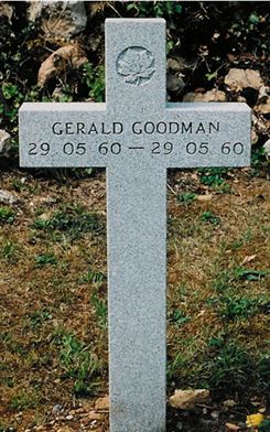Headstone of Gerald Goodman.