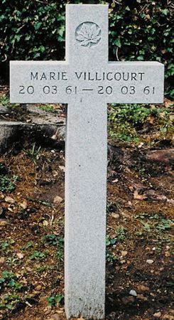 Headstone of Marie Villicourt.