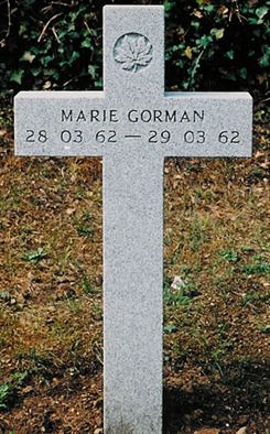 Headstone of Marie Gorman.