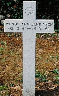 Headstone of Wendy Anne Jenkinson.