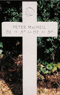 Headstone of Peter MacNeil.