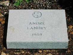 Headstone of Joseph André Francis Landry.