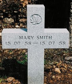 Headstone of Mary Smith.