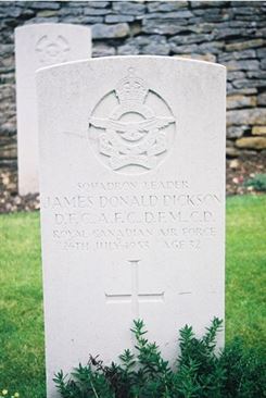 Headstone of James Donald Dickson.