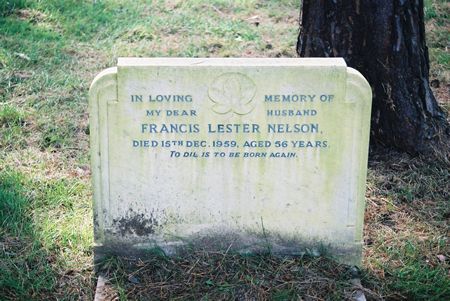 Headstone of Francis Lester Nelson.