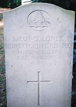 Headstone of Sidney Ford Fisken.